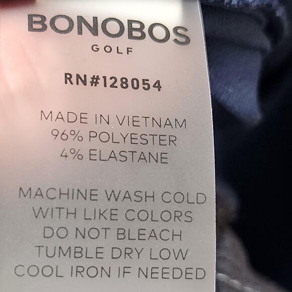 Bonobos Golf Shorts Mens 35 Navy Athletic Fit 8" Inseam Stretch Zip Pockets - Picture 11 of 12